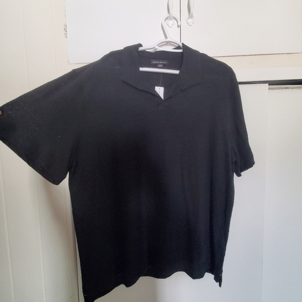 BANANA REPUBLIC linen polo shirt - size XL